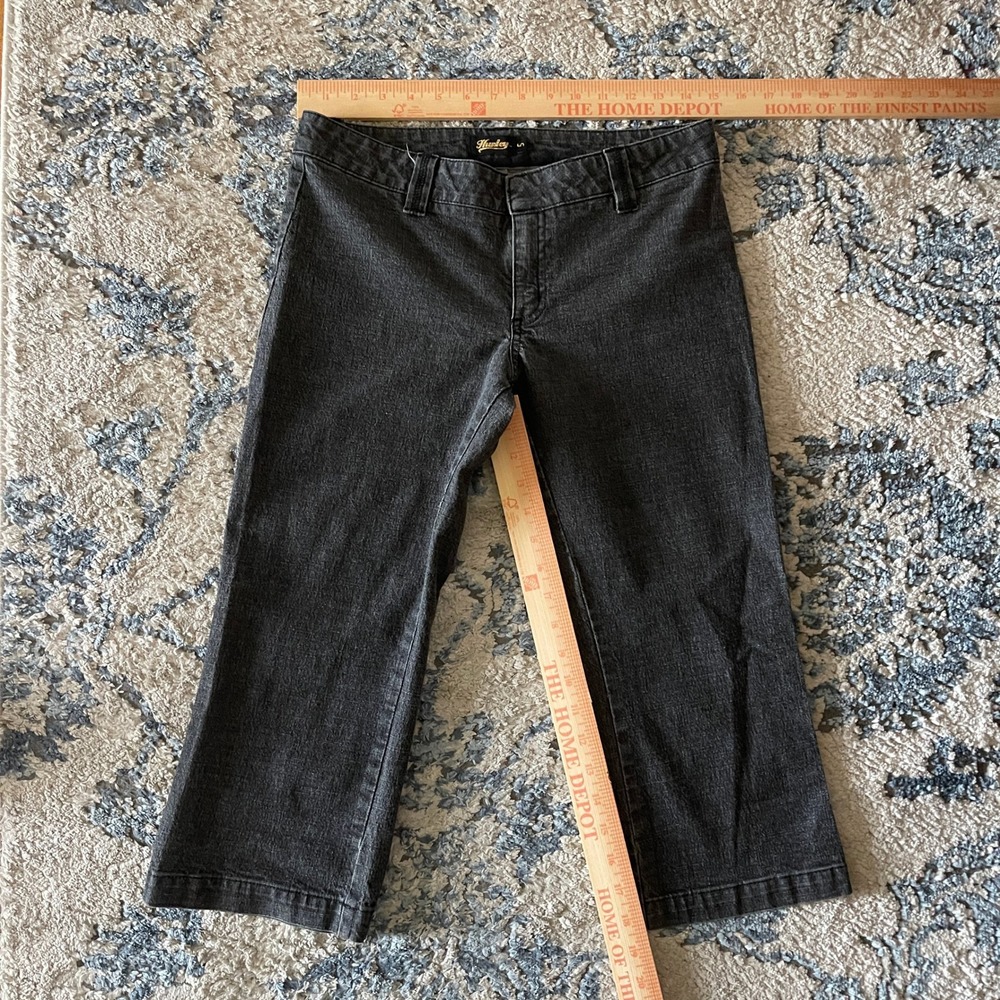 Vintage Y2K Hurley Low Rider Gray Denim Capri Pants Indie Grunge Junior Size 5 - Picture 7 of 7